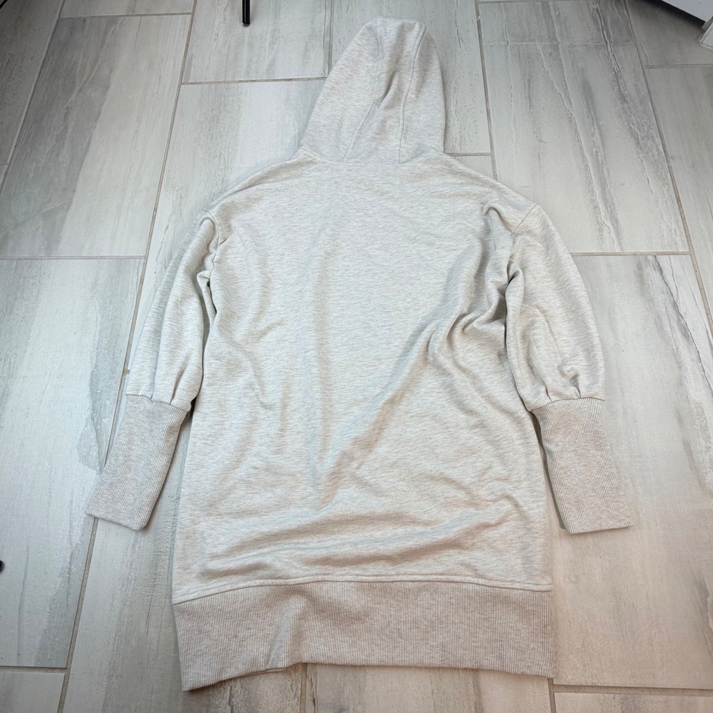 Athleta Purist Hoodie Tunic Oatmeal Heather Gray 599866-03 Womens Medium - Picture 7 of 8